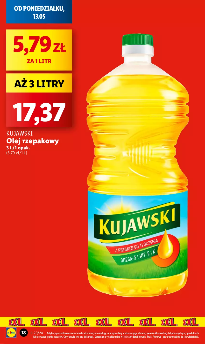 Gazetka promocyjna Lidl - GAZETKA - ważna 13.05 do 15.05.2024 - strona 20 - produkty: Kujawski, Olej, Olej rzepakowy