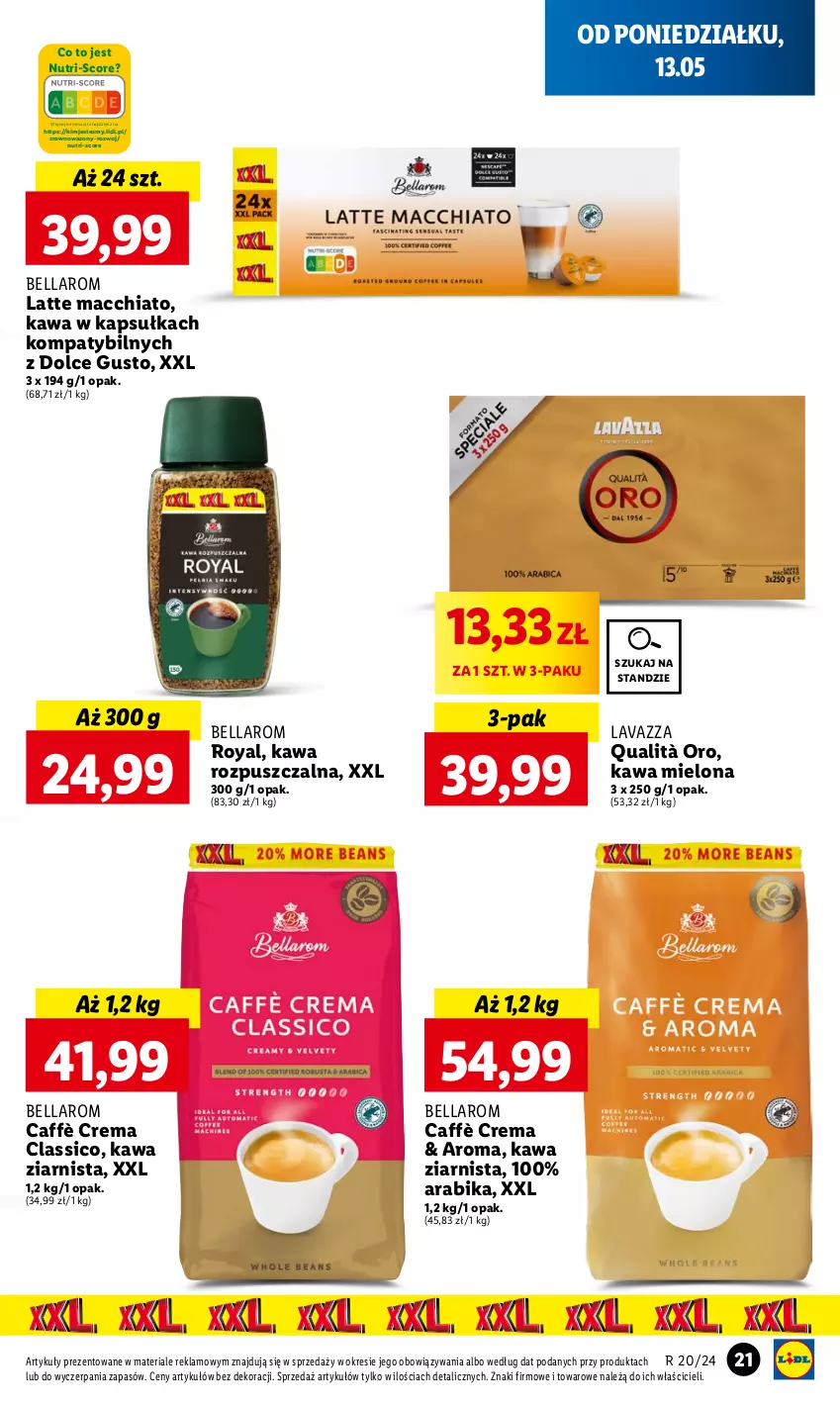 Gazetka promocyjna Lidl - GAZETKA - ważna 13.05 do 15.05.2024 - strona 23 - produkty: Bell, Bella, Chia, Dolce Gusto, Kawa, Kawa mielona, Kawa rozpuszczalna, Kawa ziarnista, Lavazza, Wazon