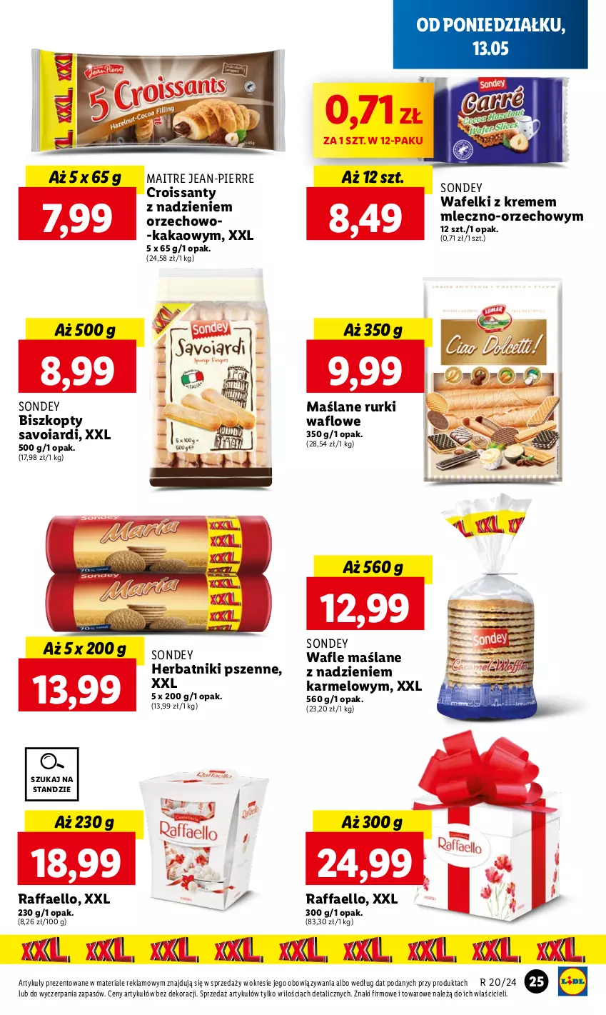 Gazetka promocyjna Lidl - GAZETKA - ważna 13.05 do 15.05.2024 - strona 27 - produkty: Biszkopty, Croissant, Fa, Herbatniki, Kakao, Raffaello, Rurki, Wafle