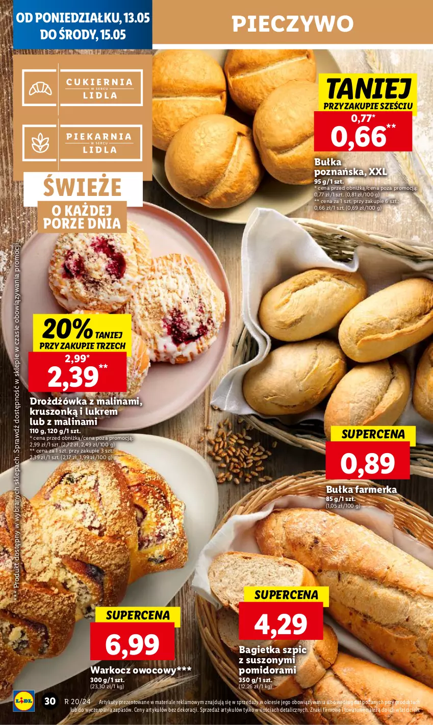 Gazetka promocyjna Lidl - GAZETKA - ważna 13.05 do 15.05.2024 - strona 32 - produkty: Bagietka, Bułka, Fa, Koc, Piec, Pieczywo, Por, Szpic