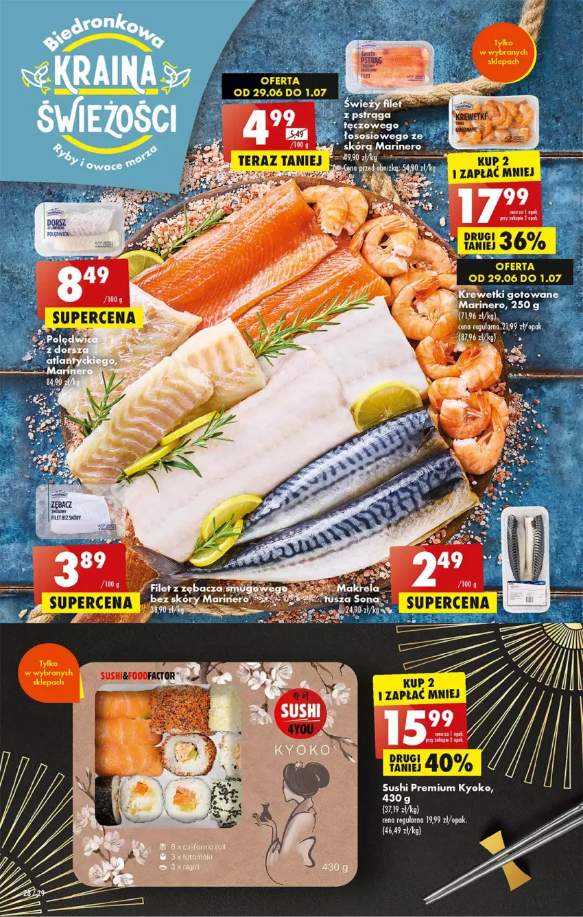 Gazetka promocyjna Biedronka - Od Czwartku - ważna 29.06 do 05.07.2023 - strona 28 - produkty: Fa, Sos, Sushi