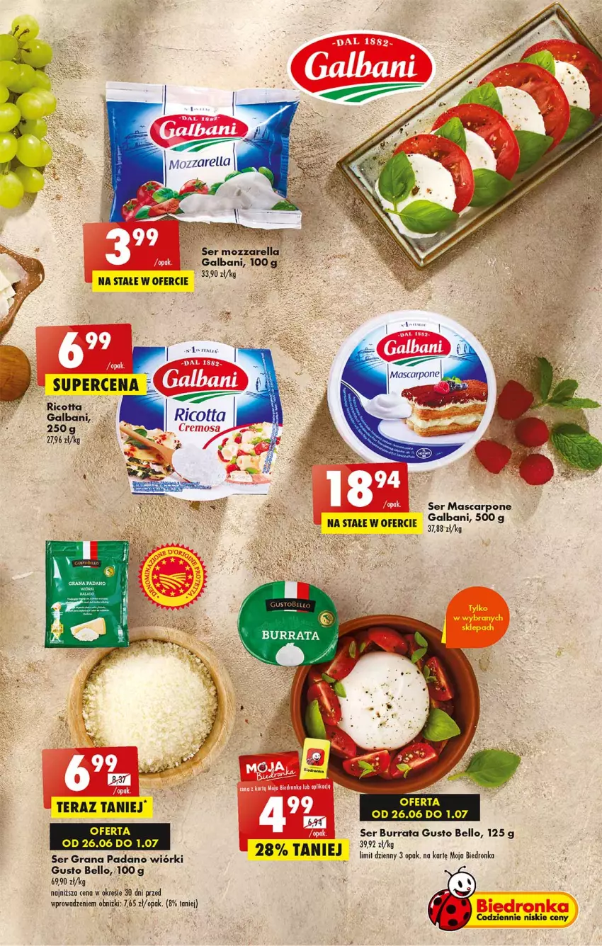 Gazetka promocyjna Biedronka - Od Czwartku - ważna 29.06 do 05.07.2023 - strona 33 - produkty: Bell, Burrata, Galbani, Gra, Mozzarella, Ser, Tera