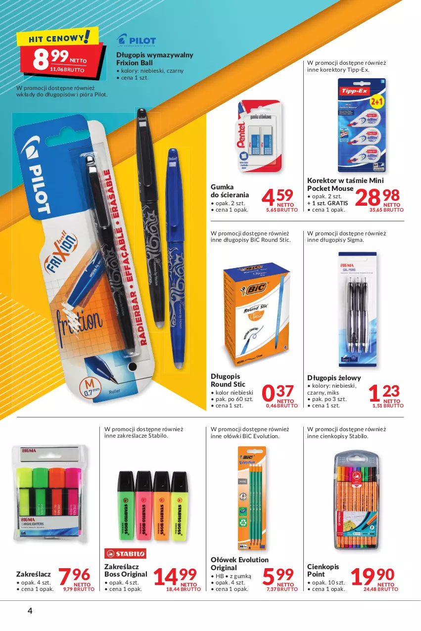 Gazetka promocyjna Makro - [Oferta specjalna] Zorganizuj swoje biuro - ważna 07.01 do 24.01.2022 - strona 4 - produkty: BIC, Długopis, Gin, Gra