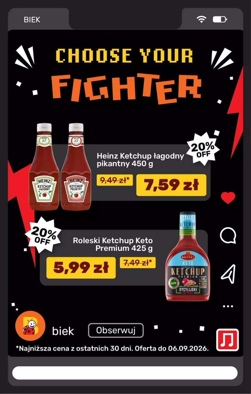 Gazetka promocyjna Biedronka - BIEK - ważna 04.09 do 11.09.2026 - strona 17 - produkty: Heinz, Ketchup