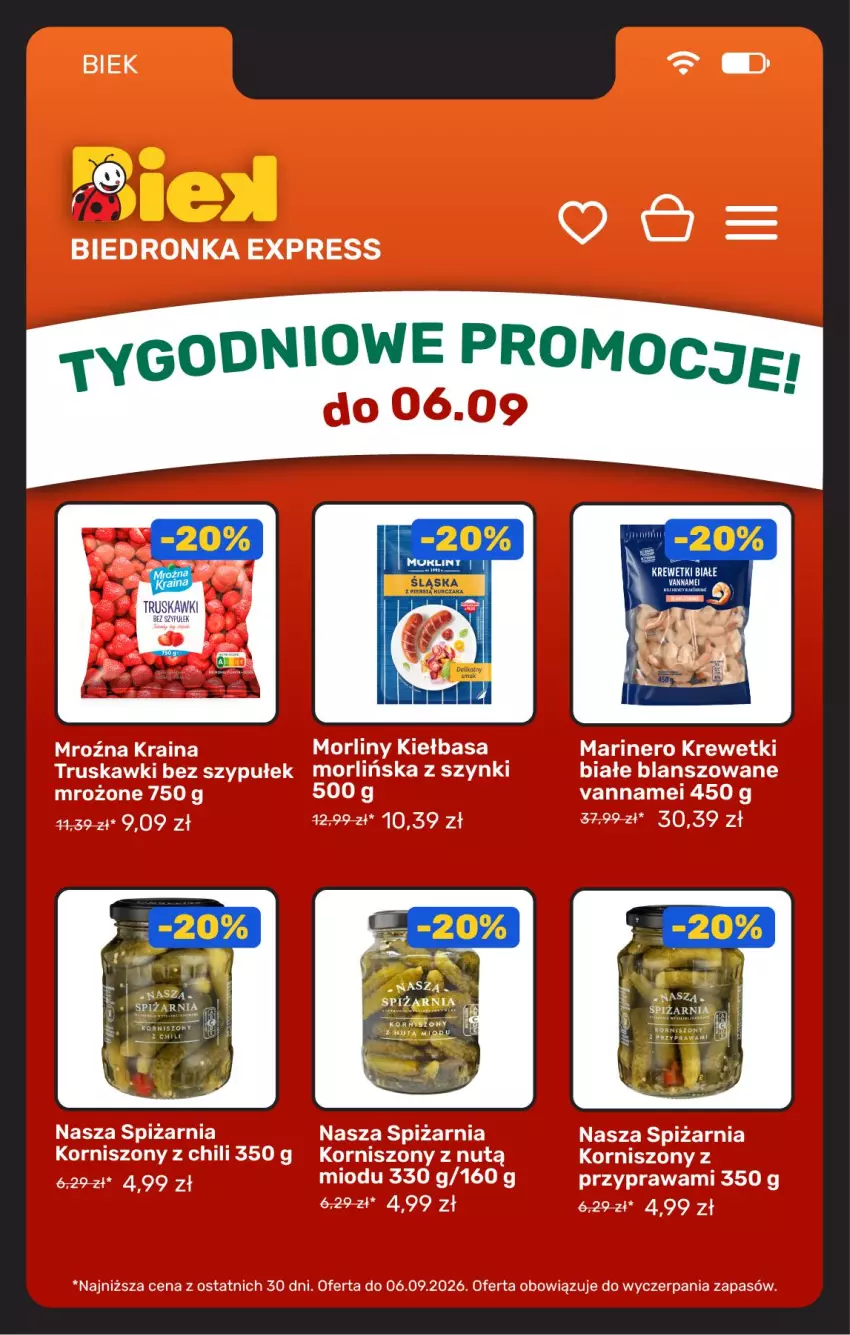 Gazetka promocyjna Biedronka - BIEK - ważna 04.09 do 11.09.2026 - strona 5 - produkty: Krewetki, Kurczak, Truskawki