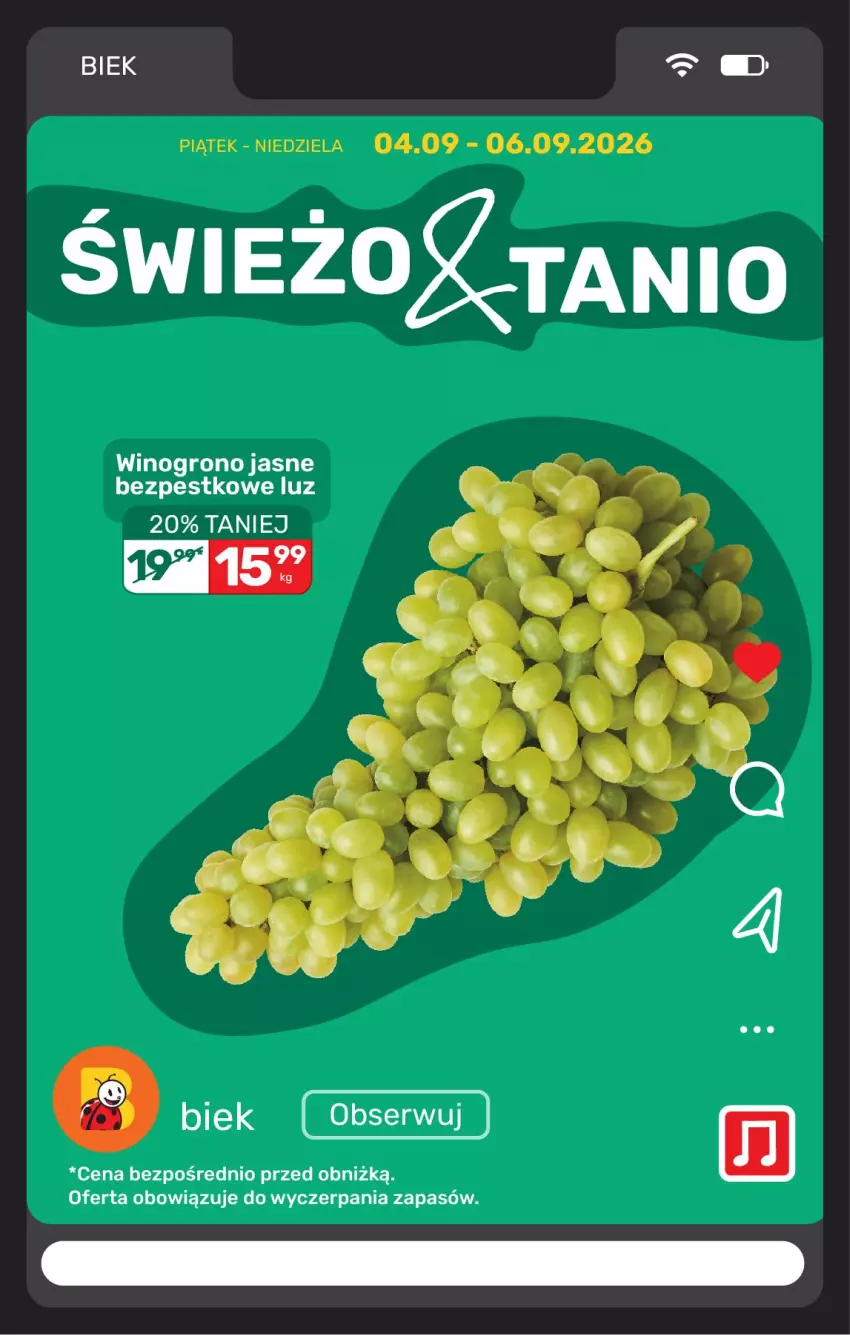 Gazetka promocyjna Biedronka - BIEK - ważna 04.09 do 11.09.2026 - strona 6 - produkty: Wino
