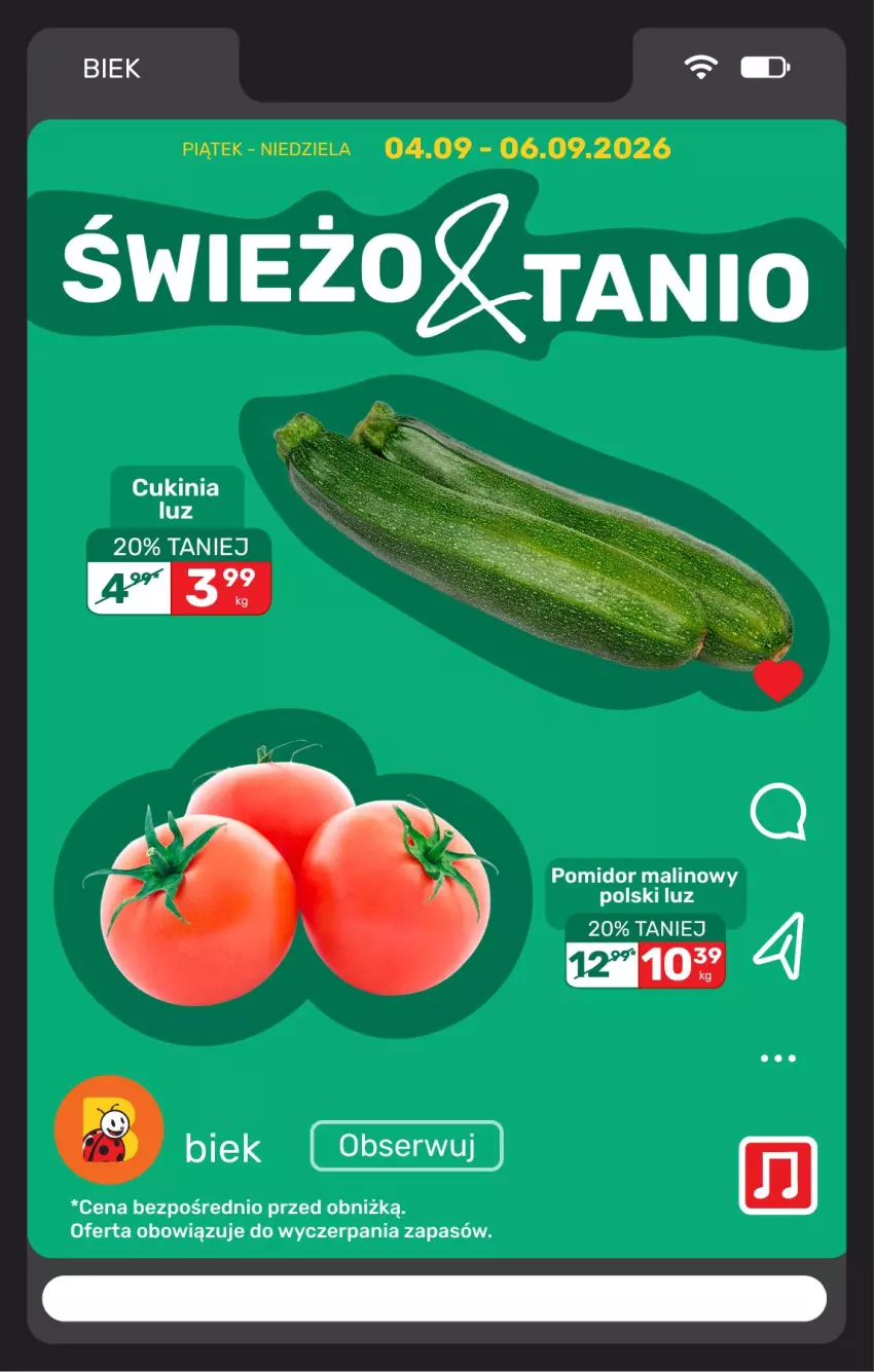 Gazetka promocyjna Biedronka - BIEK - ważna 04.09 do 11.09.2026 - strona 7 - produkty: Pomidor malinowy
