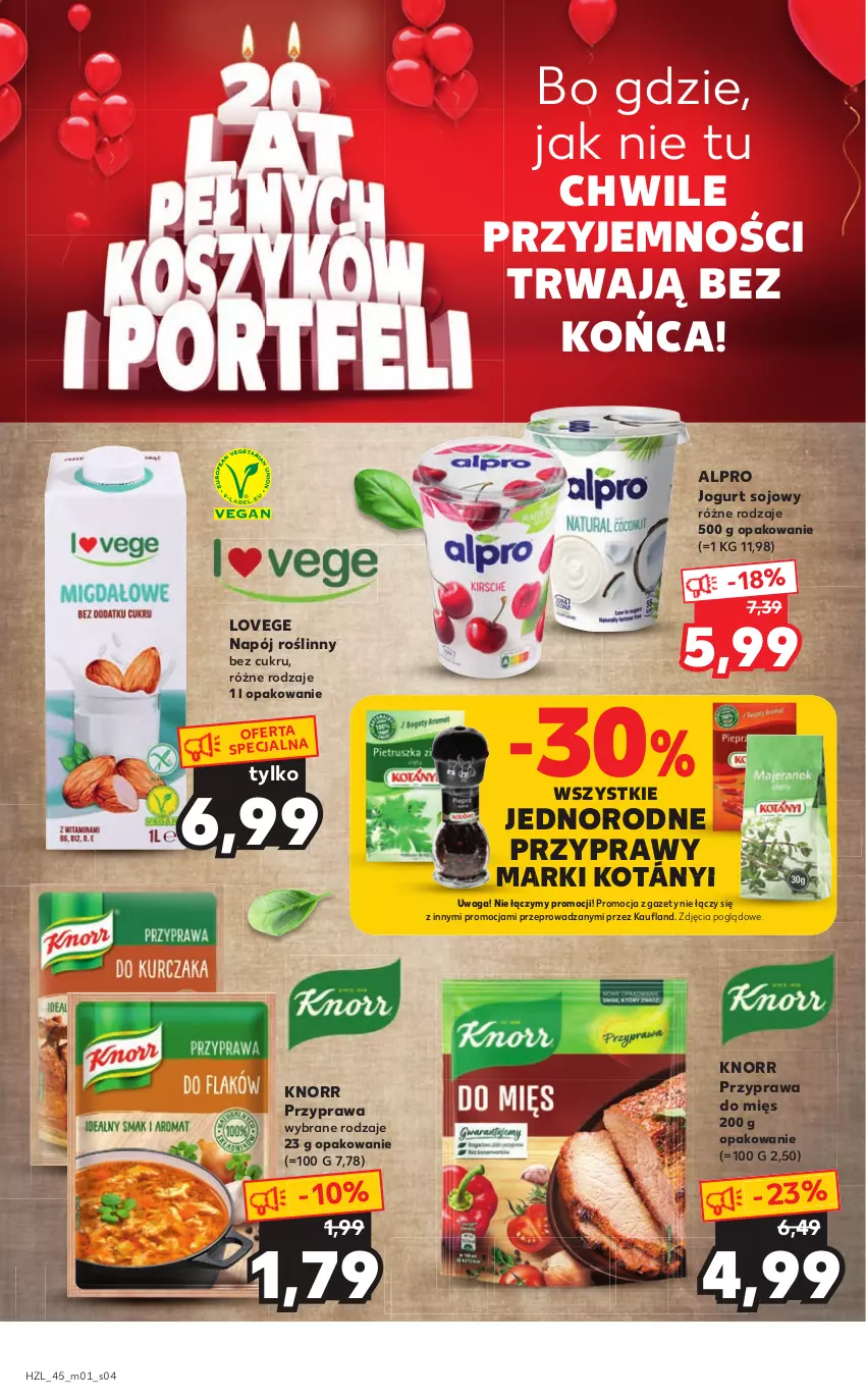 Gazetka promocyjna Kaufland - Oferta specjalna - ważna 10.11 do 24.11.2021 - strona 4 - produkty: Alpro, Jogurt, Knorr, Kotányi, Napój, Napój roślinny, Przyprawy, Waga