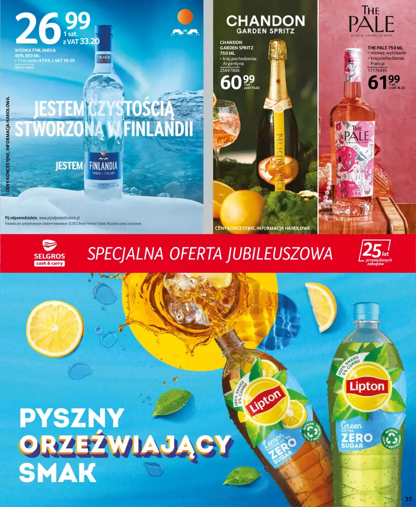 Gazetka promocyjna Selgros - Extra Oferta - ważna 30.06 do 13.07.2022 - strona 37 - produkty: Finlandia, Wódka