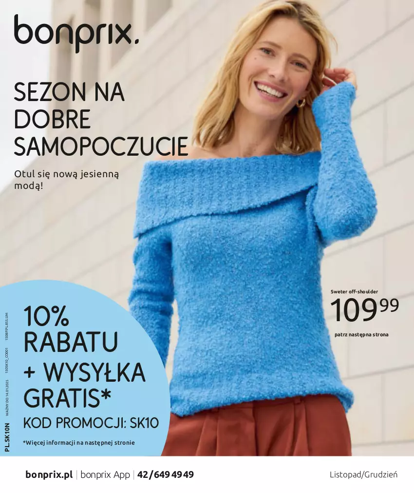 Gazetka promocyjna Bonprix - DZIANINY NA TOPIE - ważna 14.10.2024 do 14.01.2025 - strona 1 - produkty: Gra, Mop, Sweter, Top