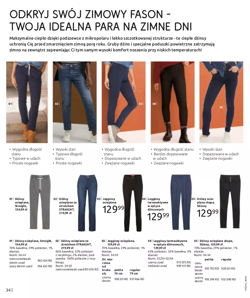 Gazetka promocyjna Bonprix - DZIANINY NA TOPIE - ważna 14.10.2024 do 14.01.2025 - strona 36 - produkty: Dżinsy, Fa, Gin, Legginsy, Por, Sok, Wełna