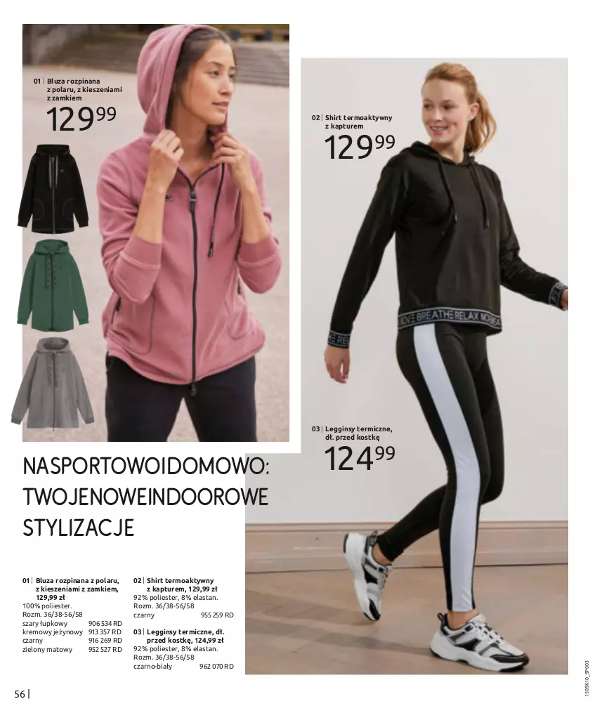 Gazetka promocyjna Bonprix - DZIANINY NA TOPIE - ważna 14.10.2024 do 14.01.2025 - strona 58 - produkty: Bluza, Gin, Legginsy, Por, Sport