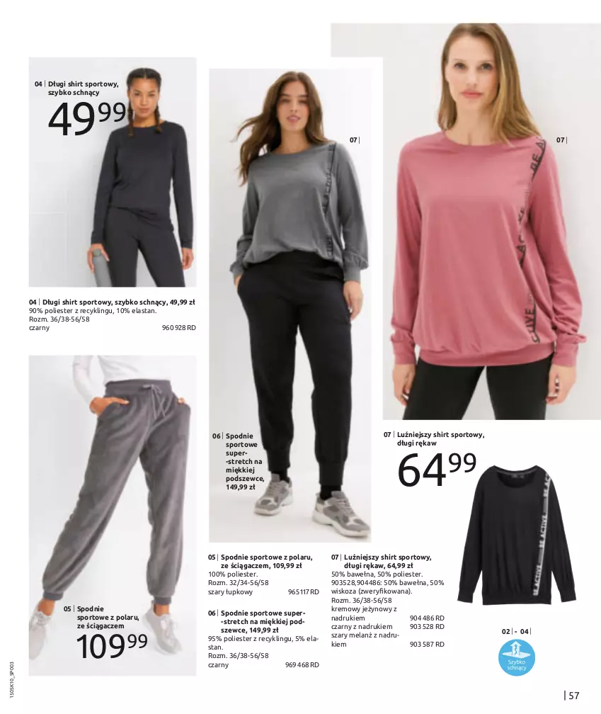 Gazetka promocyjna Bonprix - DZIANINY NA TOPIE - ważna 14.10.2024 do 14.01.2025 - strona 59 - produkty: Długi shirt, Por, Spodnie, Spodnie sportowe, Sport, Wełna