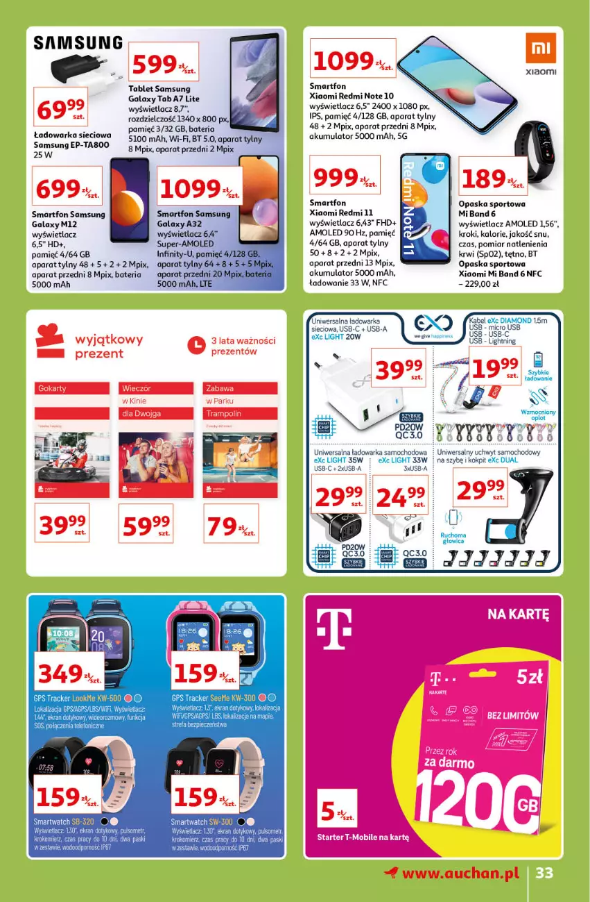 Gazetka promocyjna Auchan - Znane lubiane Marki Hipermarkety - ważna 31.03 do 06.04.2022 - strona 33 - produkty: Akumulator, Amol, Bateria, Gala, Mobil, Opaska, Por, Redmi Note, Samsung, Smartfon, Smartwatch, Sport, Tablet, Warka