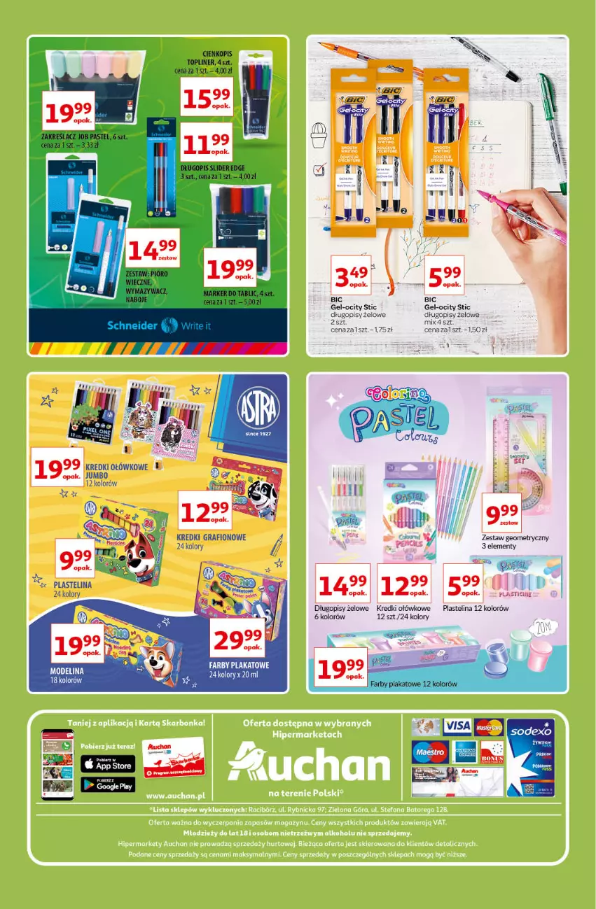 Gazetka promocyjna Auchan - Znane lubiane Marki Hipermarkety - ważna 31.03 do 06.04.2022 - strona 36 - produkty: BIC, Długopis, Fa, Gra, Plastelina