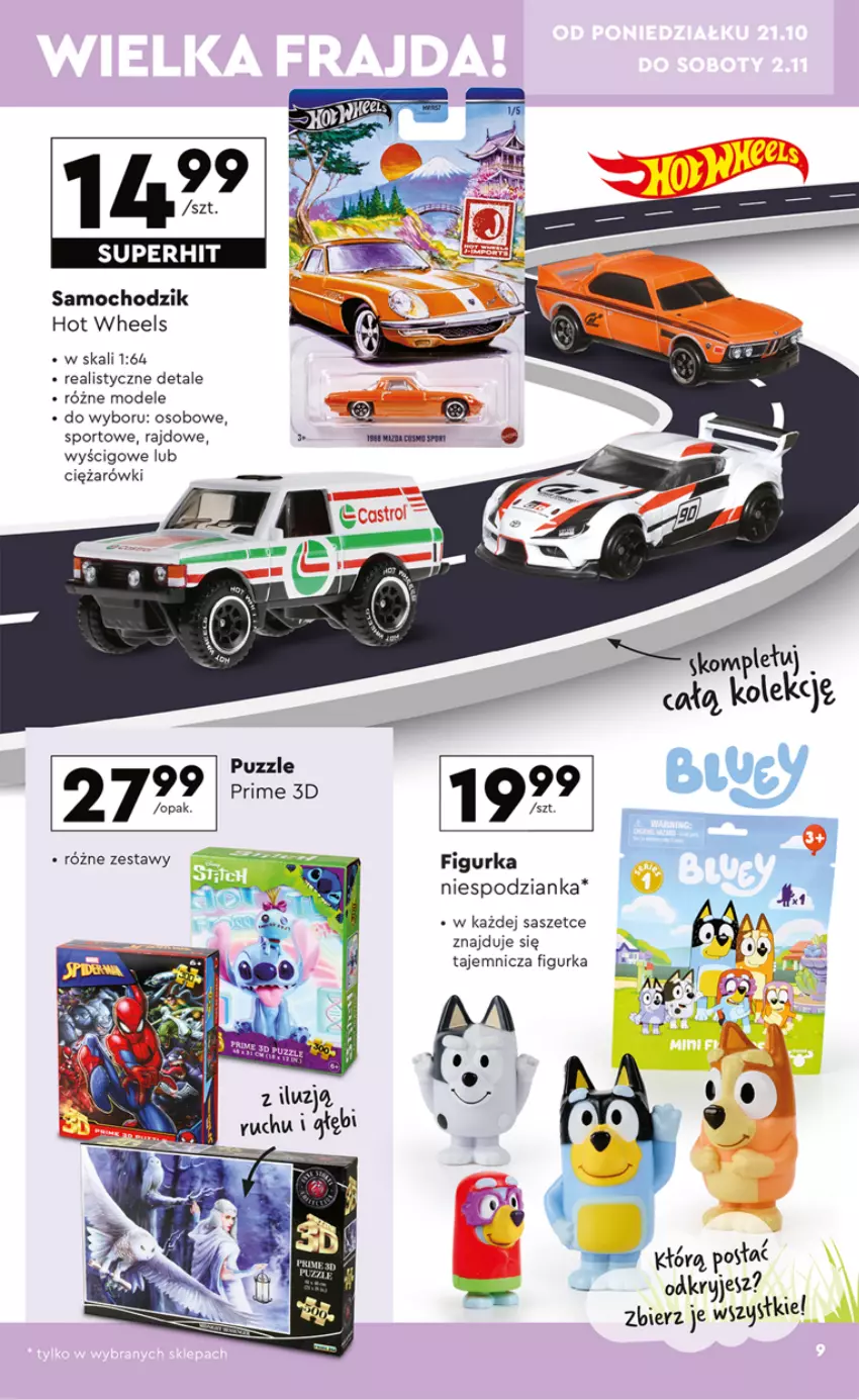 Gazetka promocyjna Biedronka - Okazje tygodnia - ważna 21.10 do 02.11.2024 - strona 9 - produkty: Chodzik, Hot Wheels, Por, Sport