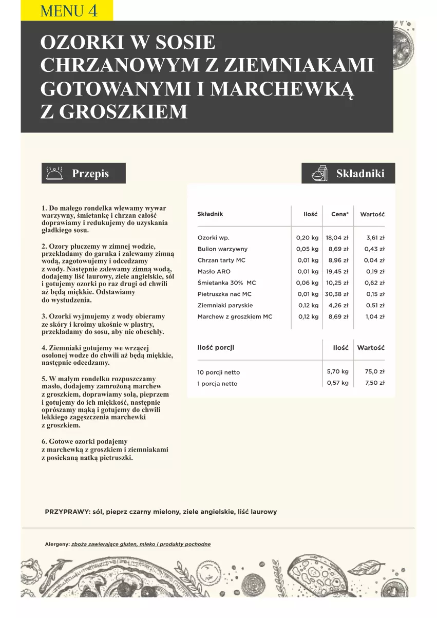 Gazetka promocyjna Makro - [Oferta specjalna] PrzyGOTUJ apetyczne menu! - ważna 01.03 do 31.03.2022 - strona 44 - produkty: Bulion, Chrzan, Laur, Lion, Masło, Mleko, Pieprz, Pietruszka, Por, Przyprawy, Rondel, Sól, Sos, Ziele angielskie, Ziemniaki