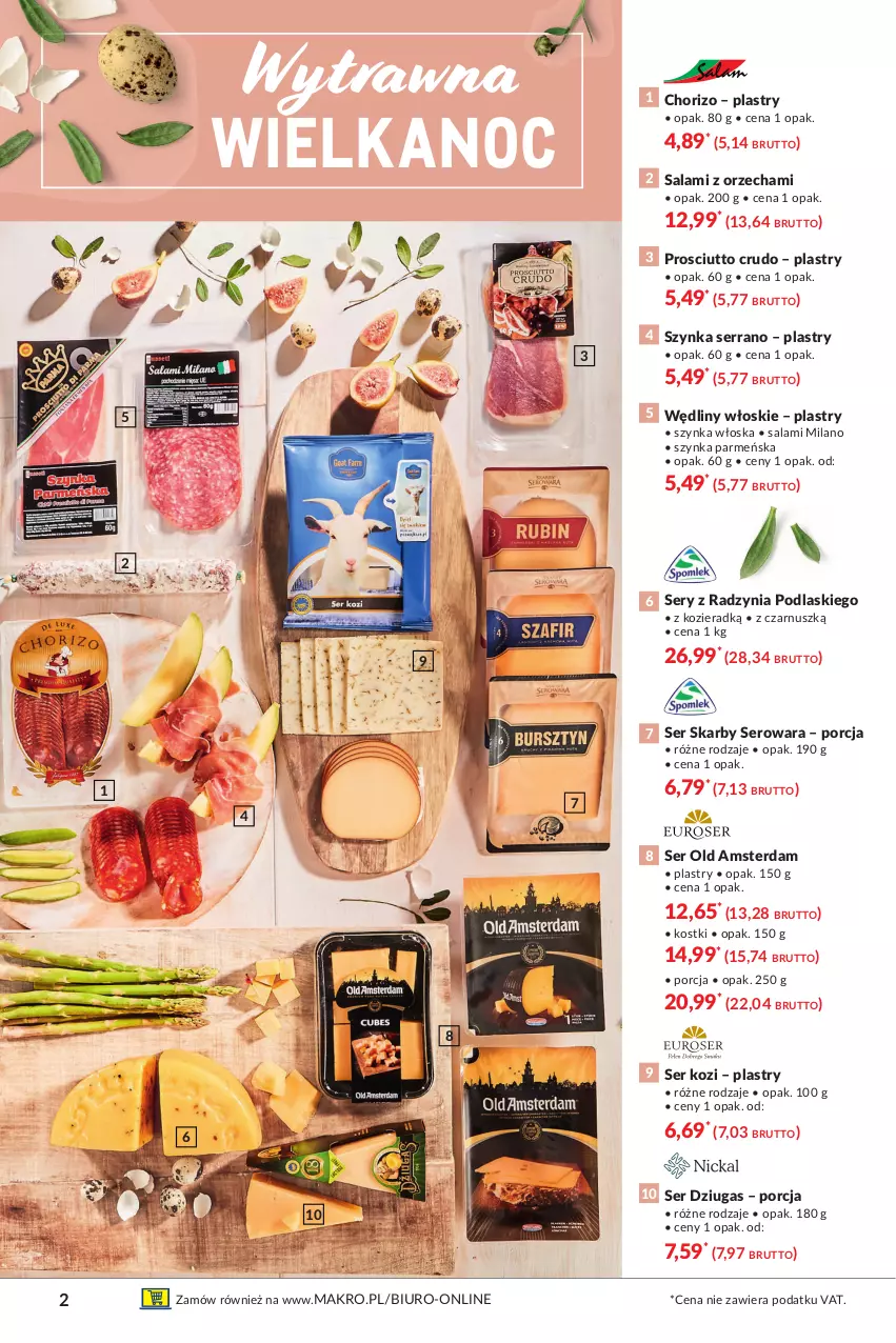 Gazetka promocyjna Makro - [Oferta specjalna] Delikatesy - ważna 09.03 do 22.03.2021 - strona 2 - produkty: Biuro, Podlaski, Por, Prosciutto, Salami, Ser, Ser kozi, Szynka