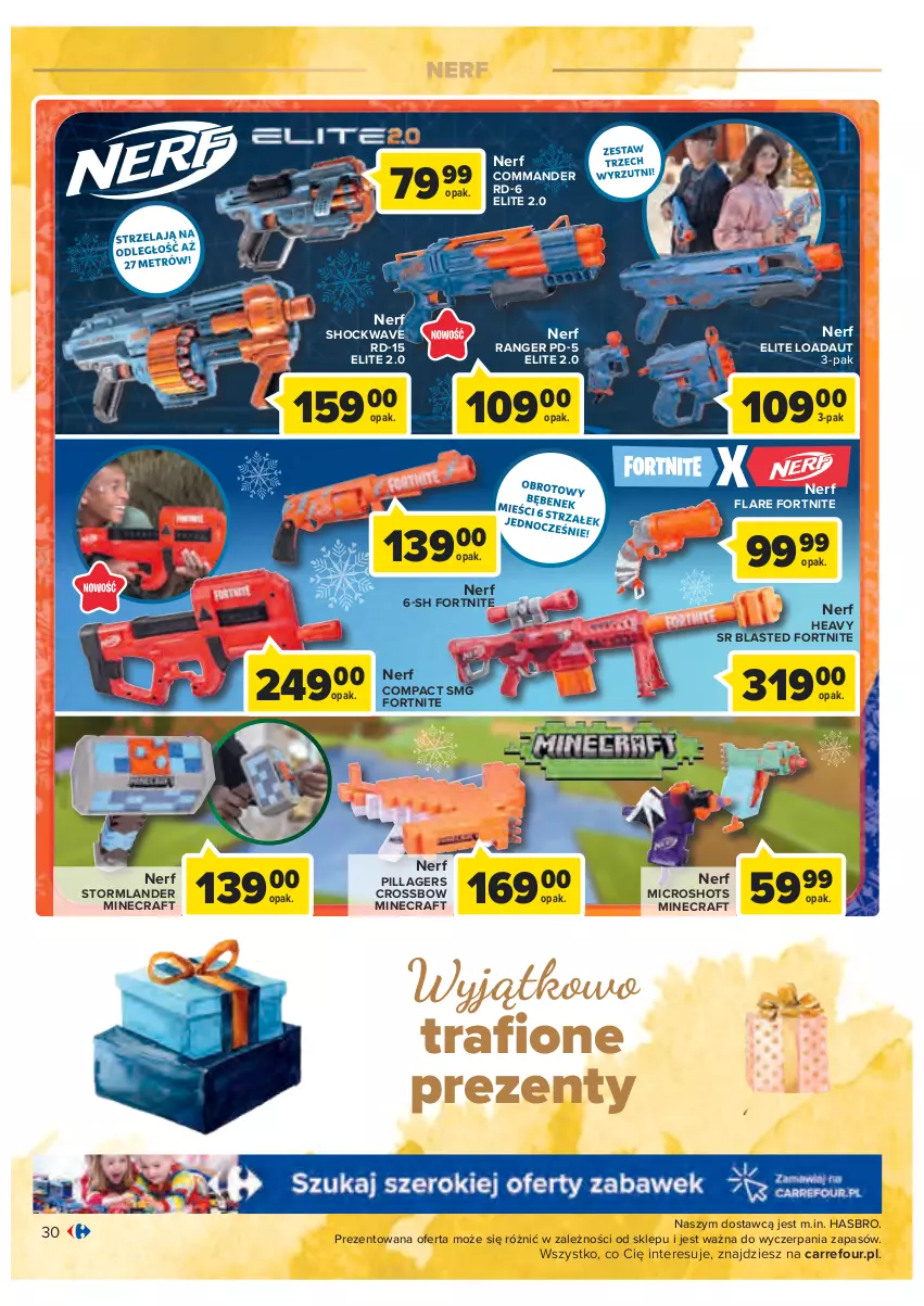 Gazetka promocyjna Carrefour - Gazetka Zabawki - ważna 02.11 do 26.11.2022 - strona 30 - produkty: Hasbro, Minecraft, Nerf