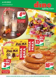 Gazetka promocyjna Dino - Gazetka - Gazetka - ważna od 31.10 do 31.10.2022 - strona 1 - produkty: JBL, Cukier, Jutrzenka, Palma, Margaryna, Znicz, Cukierki, Kiełbasa