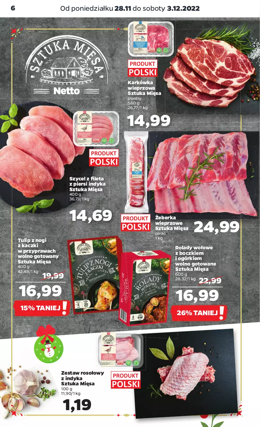 Gazetka promocyjna Netto - Artykuły spożywcze - ważna 28.11 do 03.12.2022 - strona 6 - produkty: Karkówka wieprzowa