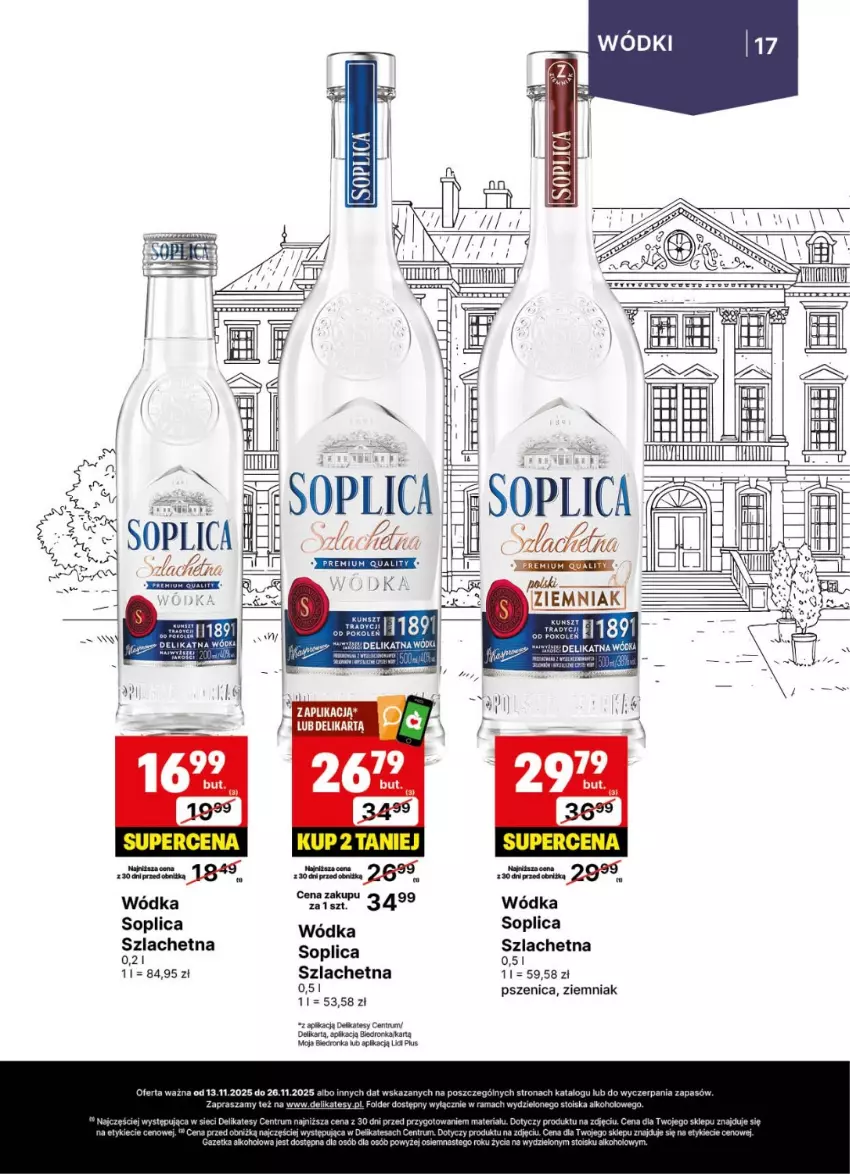 Gazetka promocyjna Delikatesy Centrum - Delibarek DC46-DC47 - ważna 13.11 do 26.11.2025 - strona 17 - produkty: Rama, Rum, Soplica, Tonik, Wódka