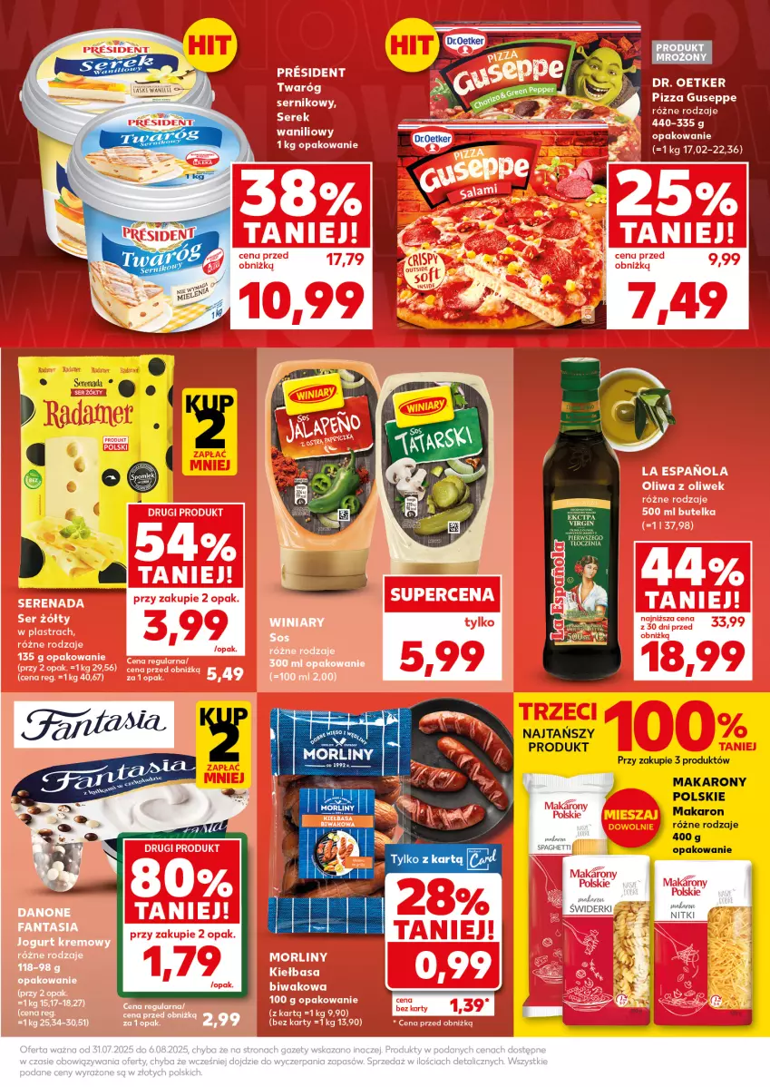 Gazetka promocyjna Kaufland - Mocny Start - ważna 04.08 do 06.08.2025 - strona 5 - produkty: Dr. Oetker, Fa, Gin, Makaron, Pizza, Sejf, Spaghetti