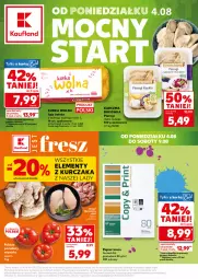 Gazetka promocyjna Kaufland - Mocny Start - Gazetka - ważna od 06.08 do 06.08.2025 - strona 1 - produkty: Kurczak, Pierogi, Ser, Gra, Papier, Rama, Jaja, Grunt, Jaja z wolnego wybiegu