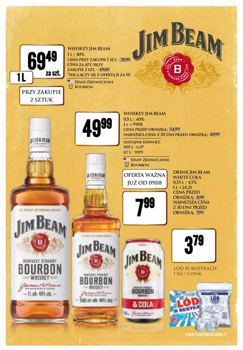 Gazetka promocyjna Dino - Katalog alkoholowy / sierpień 2024 - ważna 09.08 do 17.08.2024 - strona 12 - produkty: Bourbon, Jim Beam, Whiskey