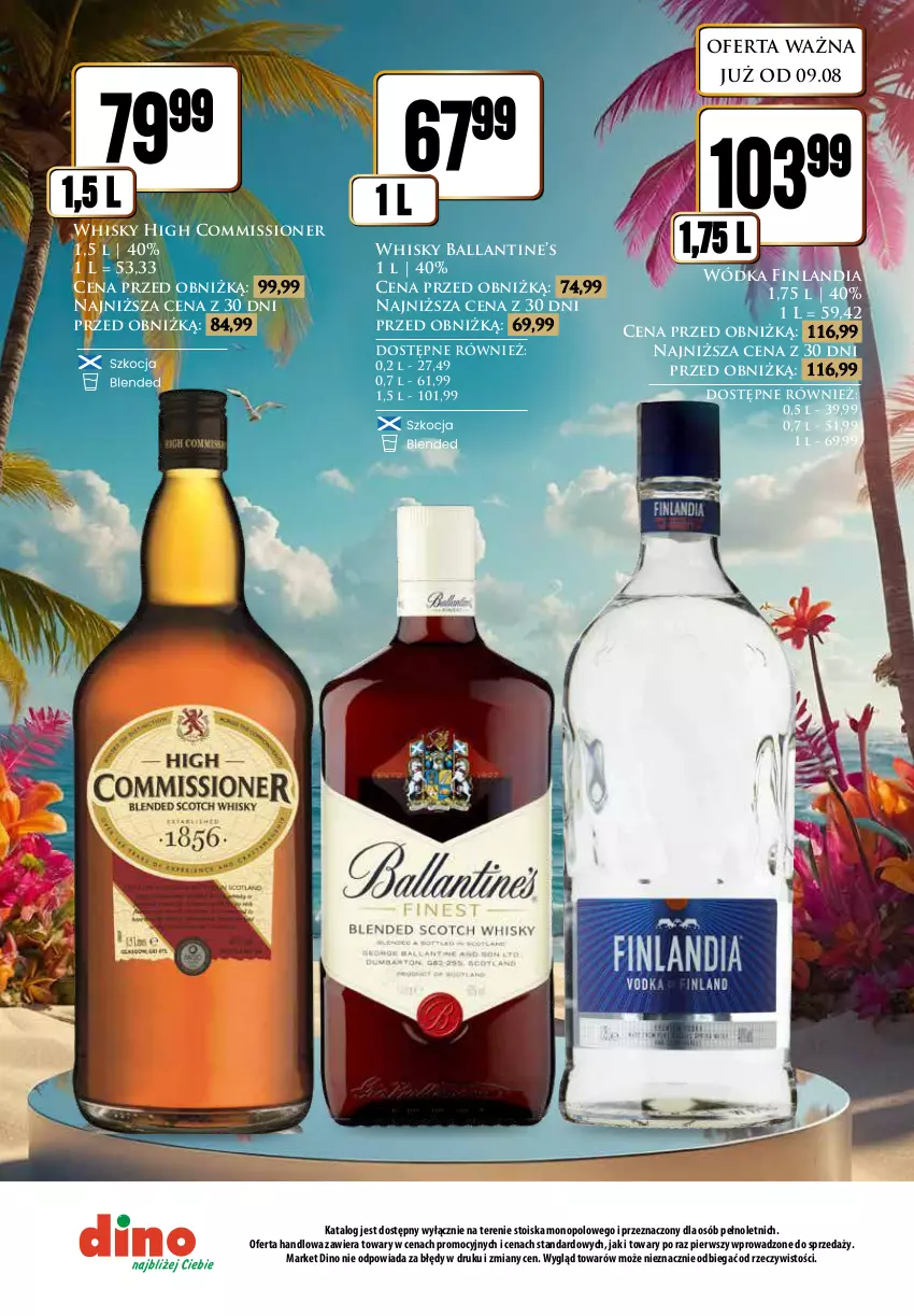 Gazetka promocyjna Dino - Katalog alkoholowy / sierpień 2024 - ważna 09.08 do 17.08.2024 - strona 32 - produkty: Finlandia, Whisky, Wódka