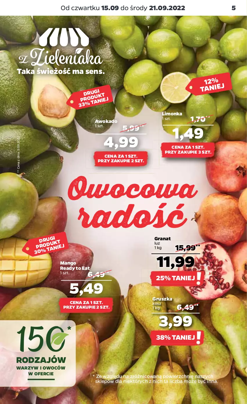 Gazetka promocyjna Netto - Artykuły spożywcze - ważna 15.09 do 21.09.2022 - strona 5 - produkty: Gra, Granat, Kosz, Limonka, Mango