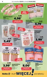 Gazetka promocyjna Netto - Artykuły spożywcze - Gazetka - ważna od 21.09 do 21.09.2022 - strona 6 - produkty: Polędwica, Warzywa, Szynka wieprzowa, Parówki, Pasztet, Stół, Duda, Szynka, Morliny, Olewnik