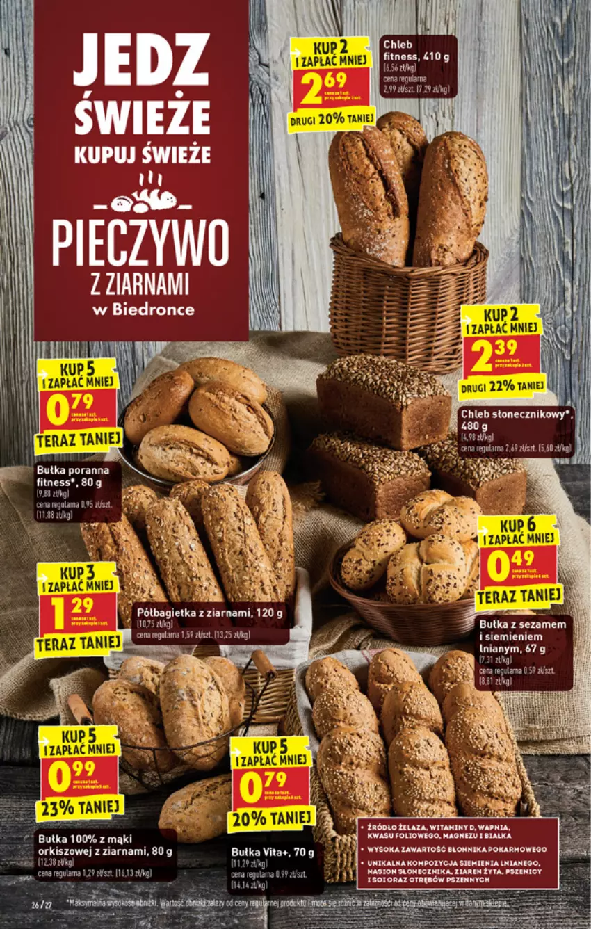 Gazetka promocyjna Biedronka - W tym tygodniu - ważna 20.09 do 25.09.2021 - strona 26 - produkty: Bułka, Chleb, Por, Sezam