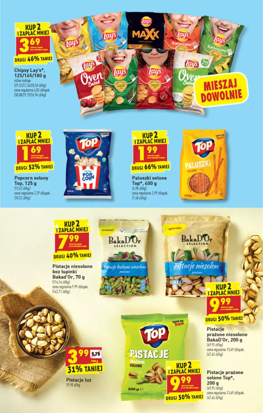 Gazetka promocyjna Biedronka - W tym tygodniu - ważna 20.09 do 25.09.2021 - strona 43 - produkty: Chipsy, Pistacje, Popcorn, Top