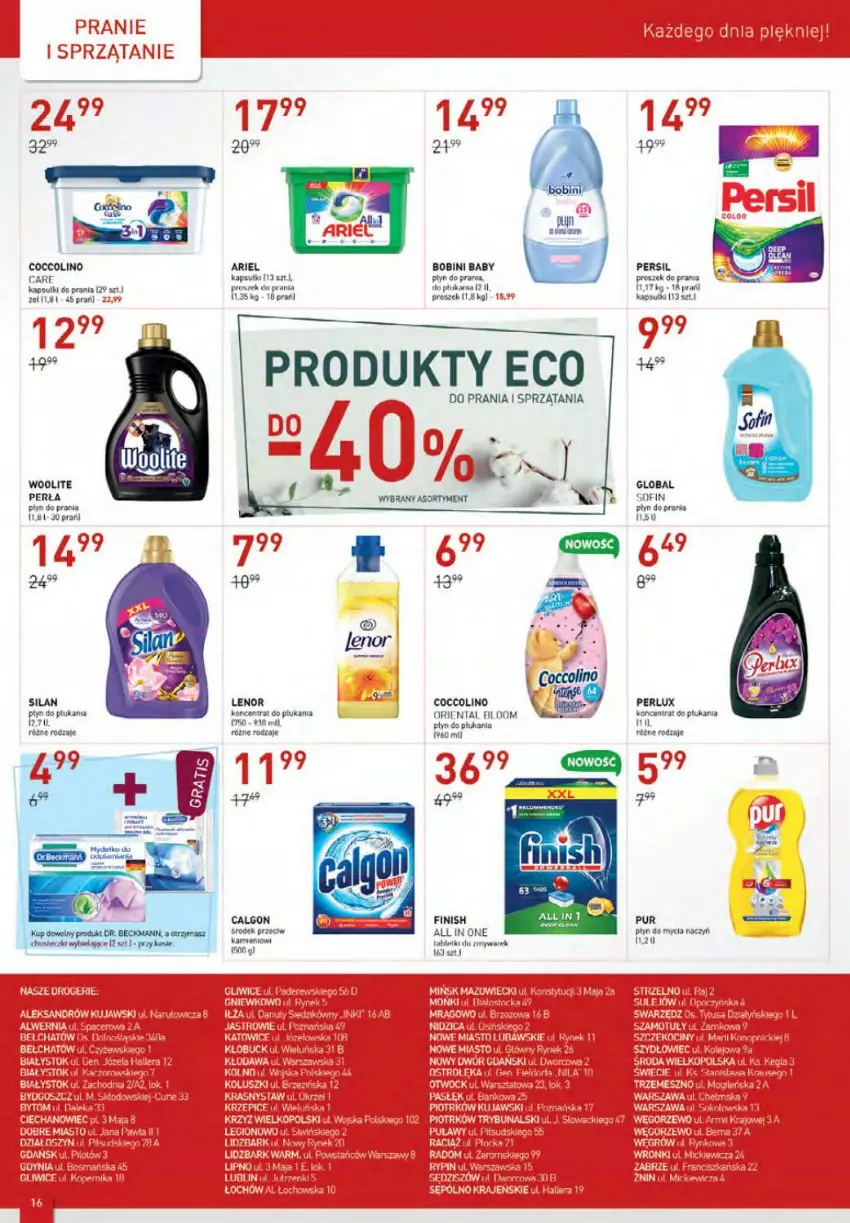 Gazetka promocyjna Drogerie Jawa - ważna 05.08 do 06.09.2021 - strona 16 - produkty: Ariel, Coccolino, Fa, Finish, Karmi, LG, Mięta, Perła, Persil, Płyn do prania, Proszek do prania, Pur, Silan