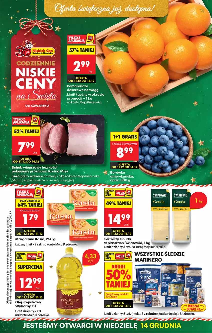 Gazetka promocyjna Biedronka - Od Czwartku - ważna 11.12 do 17.12.2025 - strona 1 - produkty: Deser, Gouda, Olej, Olej rzepakowy, Por, Ser