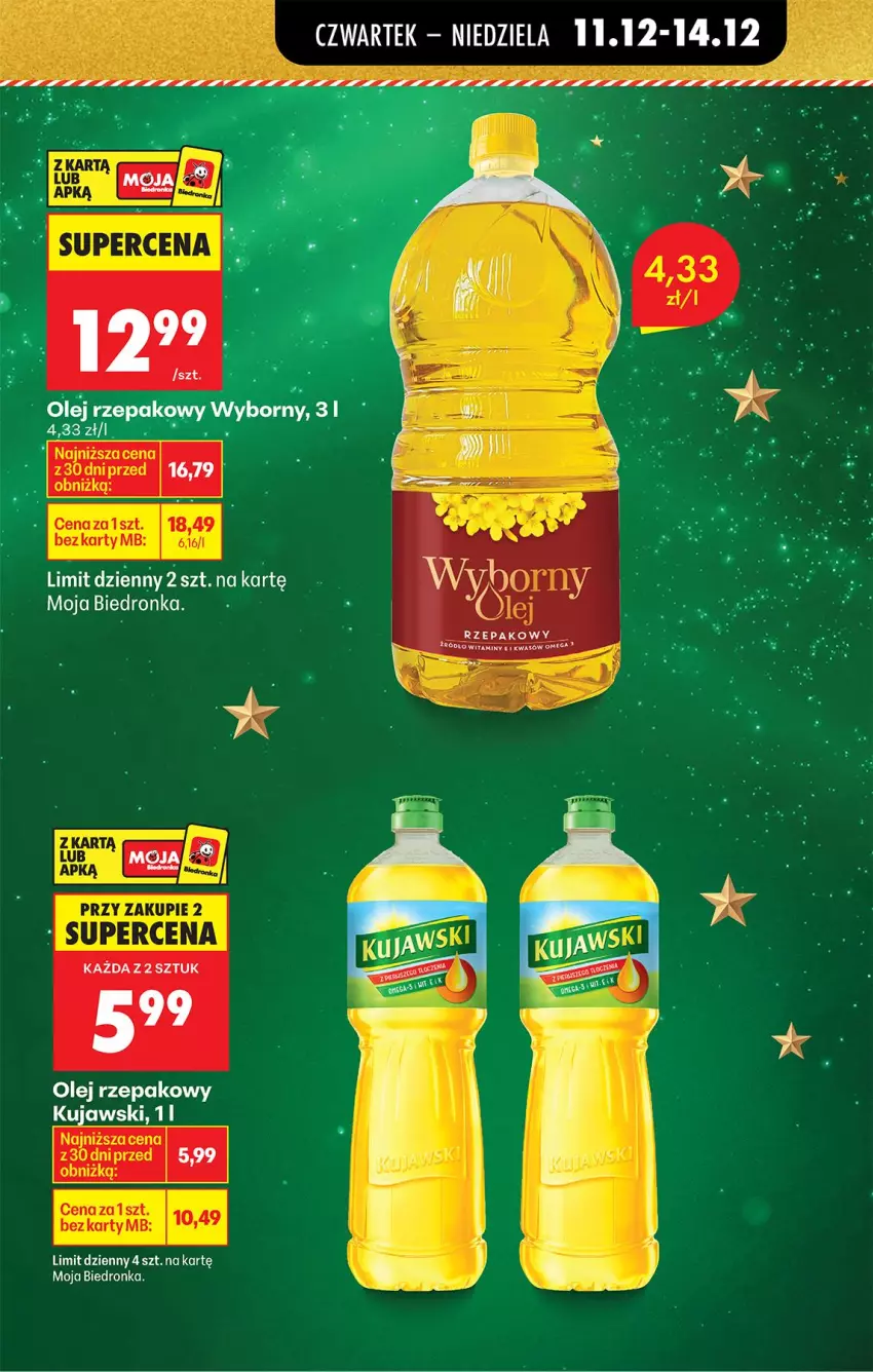 Gazetka promocyjna Biedronka - Od Czwartku - ważna 11.12 do 17.12.2025 - strona 10 - produkty: Kujawski, Olej, Olej rzepakowy