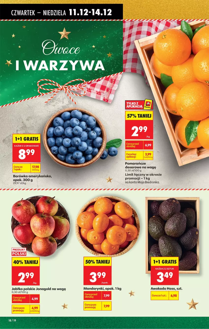 Gazetka promocyjna Biedronka - Od Czwartku - ważna 11.12 do 17.12.2025 - strona 21 - produkty: Borówka, Borówka amerykańska, Deser, Gra, Jonagold, Mandarynki, Pomarańcze, Ser