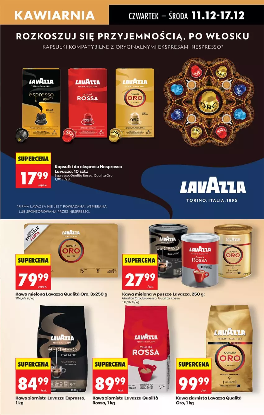 Gazetka promocyjna Biedronka - Od Czwartku - ważna 11.12 do 17.12.2025 - strona 52 - produkty: Fa, Gin, Kawa, Kawa mielona, Kawa ziarnista, Kosz, Lavazza
