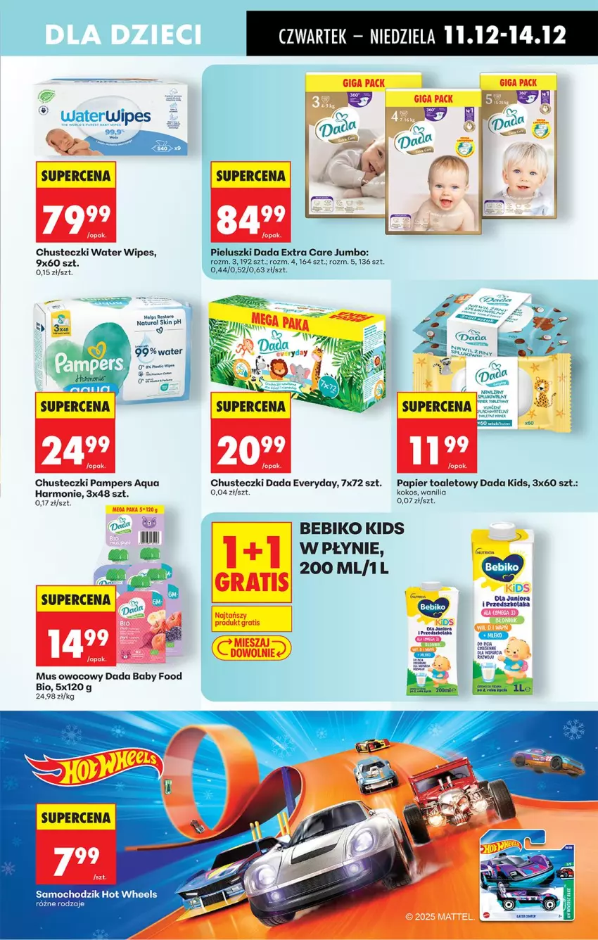 Gazetka promocyjna Biedronka - Od Czwartku - ważna 11.12 do 17.12.2025 - strona 74 - produkty: Bebiko, Chodzik, Chusteczki, Dada, Fa, Hot Wheels, Mus, Pampers, Papier, Papier toaletowy