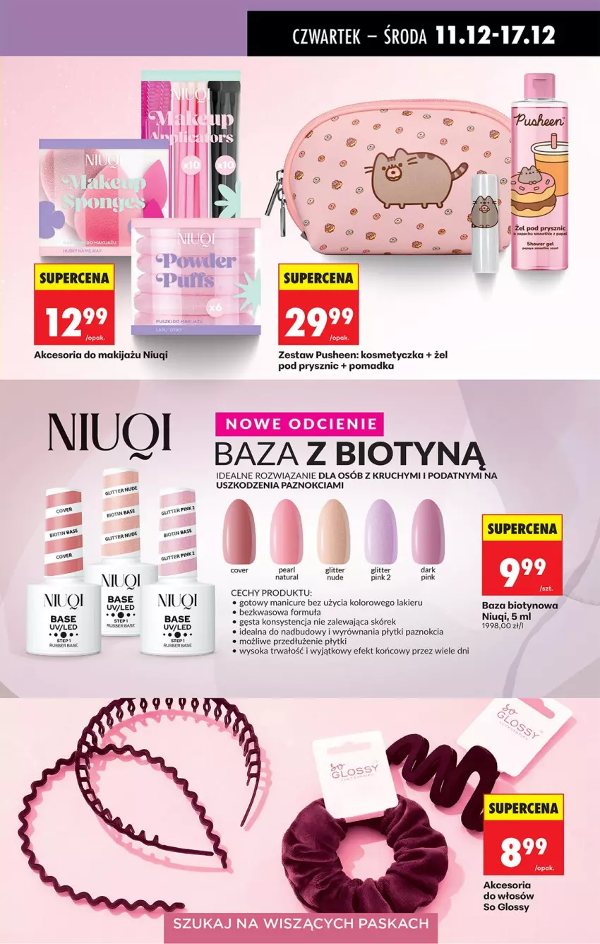 Gazetka promocyjna Biedronka - Od Czwartku - ważna 11.12 do 17.12.2025 - strona 76 - produkty: Kosmetyczka, Lakier, Makijaż, Niuqi, Sok