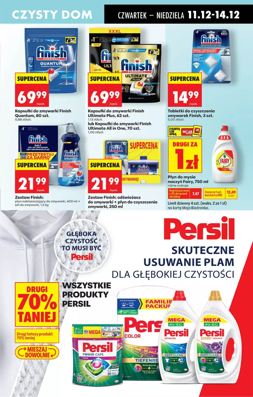 Gazetka promocyjna Biedronka - Od Czwartku - ważna 11.12 do 17.12.2025 - strona 80 - produkty: Do mycia naczyń, Fa, Fairy, Finish, Mus, Persil, Płyn do mycia, Płyn do mycia naczyń, Płyn nabłyszczający, Sól, Tablet, Zmywarki