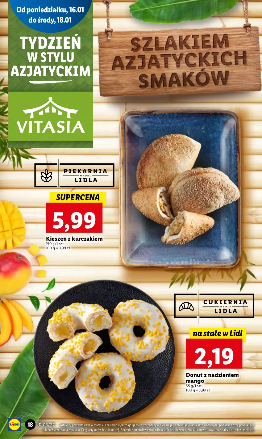 Gazetka promocyjna Lidl - GAZETKA - ważna 16.01 do 18.01.2023 - strona 24 - produkty: Donut, Kurczak, Mango