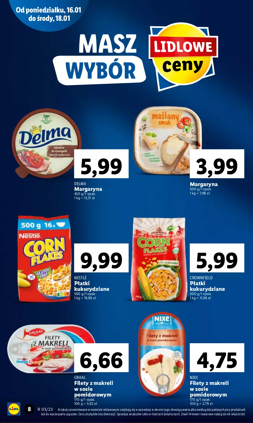 Gazetka promocyjna Lidl - GAZETKA - ważna 16.01 do 18.01.2023 - strona 8 - produkty: Delma, Gra, Graal, Margaryna, Nestlé, Sos