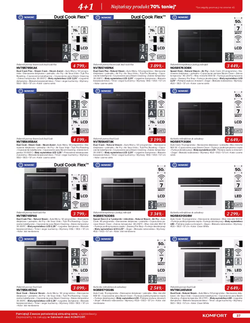 Gazetka promocyjna Komfort - Katalog urządzeń AGD - ważna 01.11.2022 do 31.03.2023 - strona 37 - produkty: Drzwi, Fa, Gra, Granat, Kamera, Kuchenka mikrofalowa, Mięta, Piec, Piekarnik, Samsung, Ser, Sprzedawcy, Teleskop, Termos, Top, Zegar