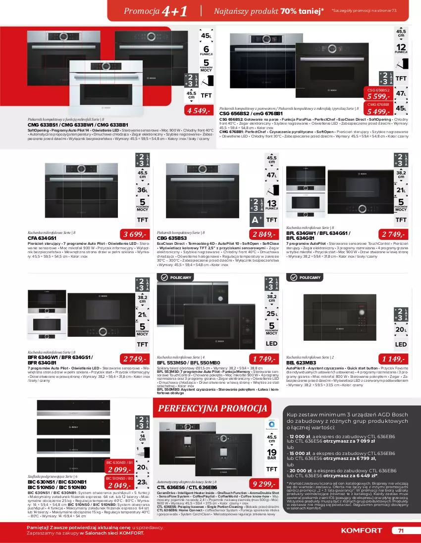 Gazetka promocyjna Komfort - Katalog urządzeń AGD - ważna 01.11.2022 do 31.03.2023 - strona 71 - produkty: BIC, Bosch, Cień, Control, Drzwi, Fa, Gra, Halo, HP, Intel, Kuchenka mikrofalowa, LANA, Mięta, Mus, Pesto, Piec, Piekarnik, Pojemnik, Por, Ser, Sprzedawcy, Talerz, Teleskop, Termos, Top, Woda, Zegar