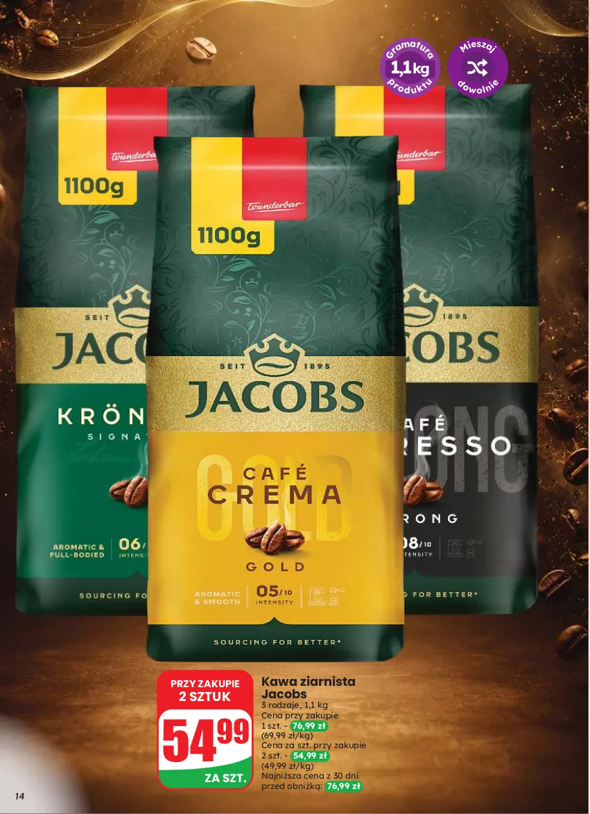 Gazetka promocyjna Dino - Gazetka 33 / 2026 - ważna 12.08 do 18.08.2026 - strona 14 - produkty: Jacobs, Kawa, Kawa ziarnista