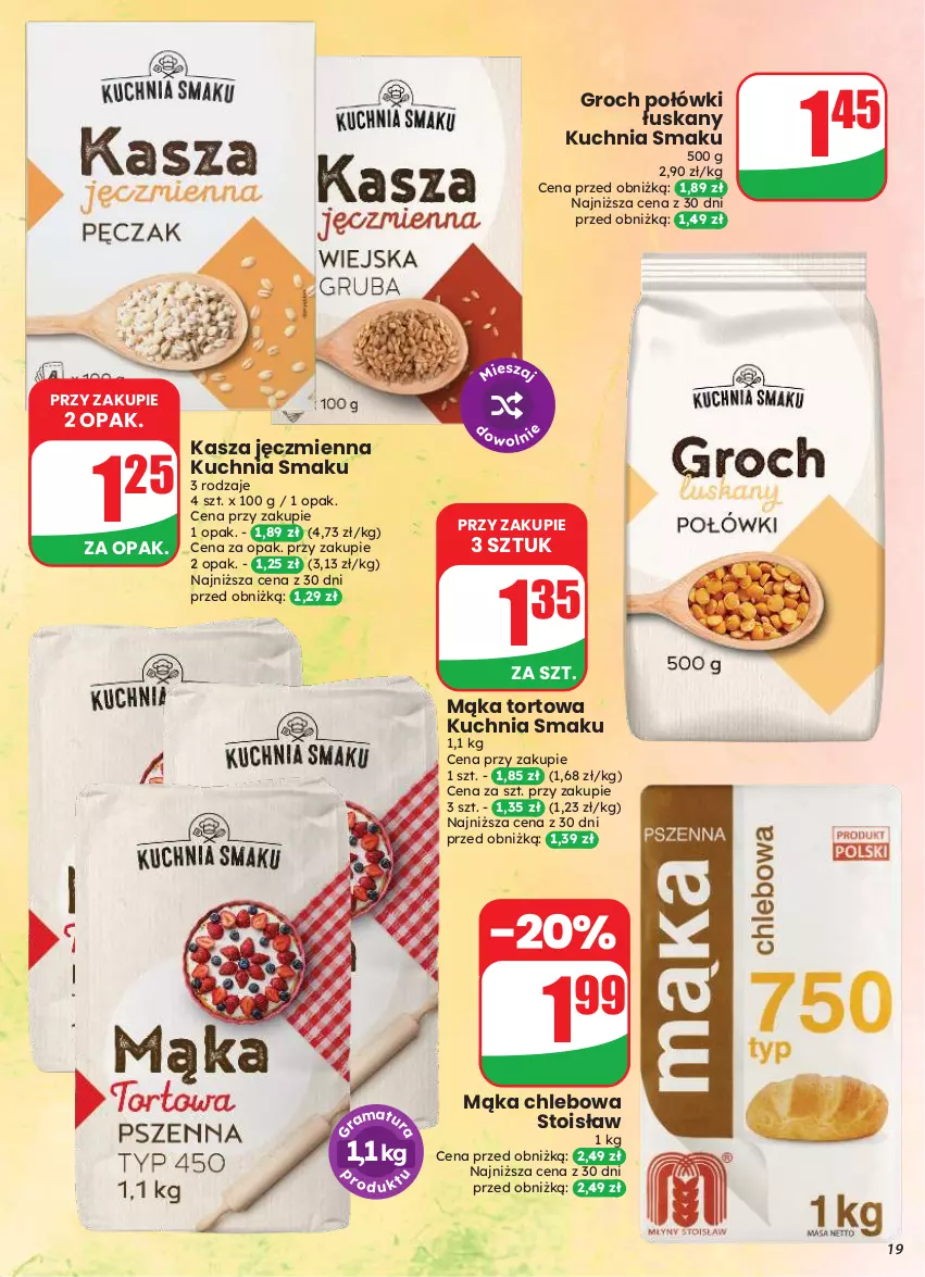 Gazetka promocyjna Dino - Gazetka 33 / 2026 - ważna 12.08 do 18.08.2026 - strona 19 - produkty: Chleb, Groch, Kasza, Kasza jęczmienna, Kuchnia, Mąka, Mąka tortowa
