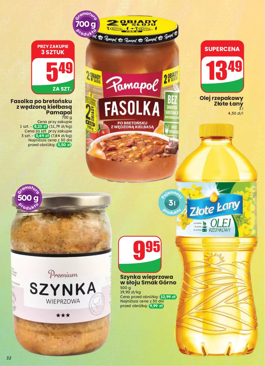 Gazetka promocyjna Dino - Gazetka 33 / 2026 - ważna 12.08 do 18.08.2026 - strona 32 - produkty: Fa, Olej, Olej rzepakowy, Szynka, Szynka wieprzowa