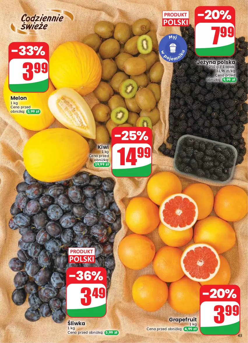 Gazetka promocyjna Dino - Gazetka 33 / 2026 - ważna 12.08 do 18.08.2026 - strona 45 - produkty: Gra, Kiwi, Melon